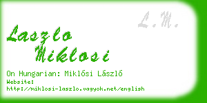 laszlo miklosi business card