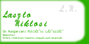 laszlo miklosi business card